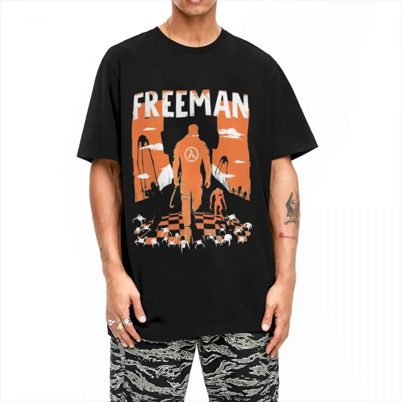 Haikyuu T shirt the Freeman Halflife cotton T-shirts half life trendy cool tshirt men Beach basic casual short sleeve top tees