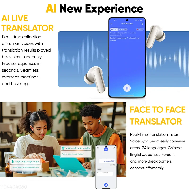 سماعة أذن Realme Buds Air 7 Pro مزودة بتقنية البلوتوث AI 53dB 5000 هرتز وإلغاء الضوضاء عالي الدقة LHDC 5.0 BT 5.4 عمر البطارية 48 ساعة IP55