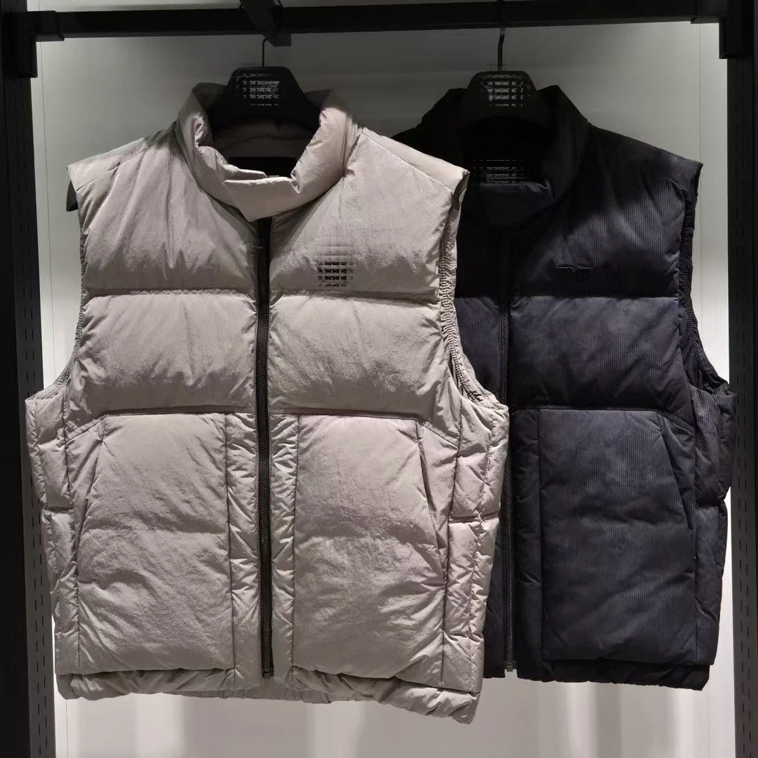 Minimalist Versatile Stand-Collar Down Vest Golf Apparel Men's Warm Sports Golf Baseball Jacket
