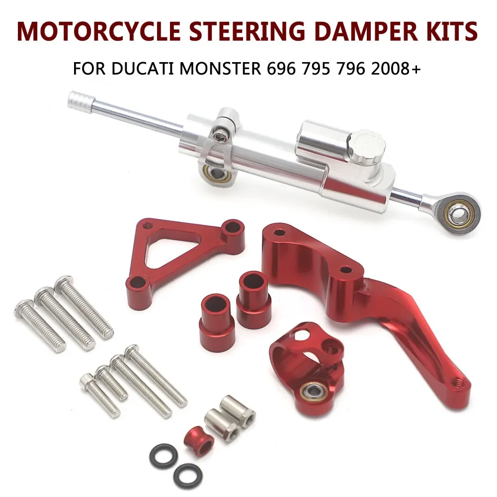 

Motorcycle Modified Steering Damper Stabilizer Mounting Bracket Support Kit For Ducati Monster 696 795 796 2008-up
