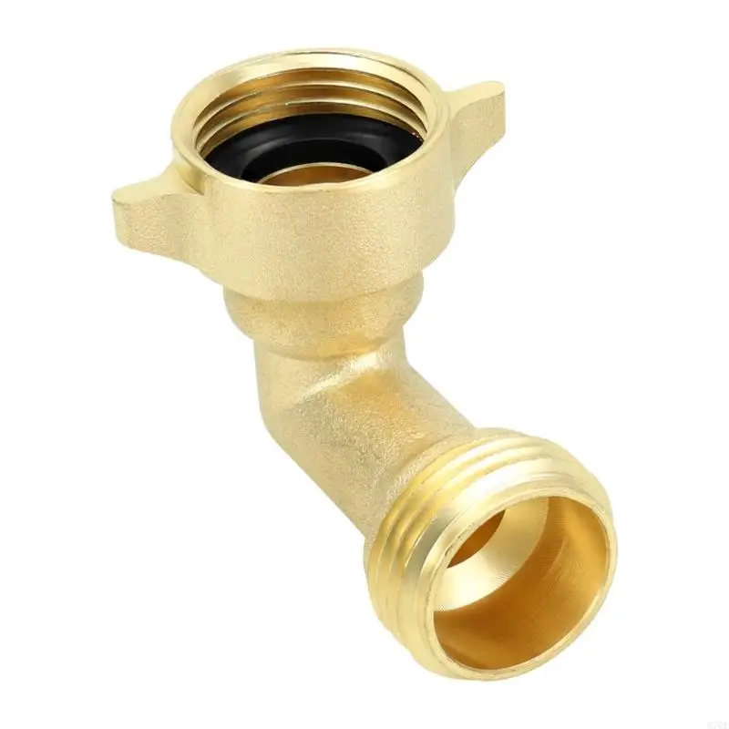 M76E 90-Grad-Messing-Schlauchbogen, 4er-Pack, 3/4-Zoll-Wasserschlauchanschluss mit Gewinde und Dichtungsscheiben für – Detail 7