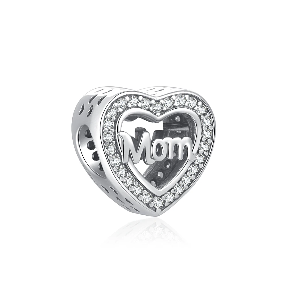 2021 Mới Bán Bạc 925 Bố Mẹ Yêu Họ Đính Hạt Charm Phù Hợp Với Nguyên Bản Mặt Dây Chuyền Vòng Tay Cho Nữ DIY bộ Trang Sức Quà Tặng