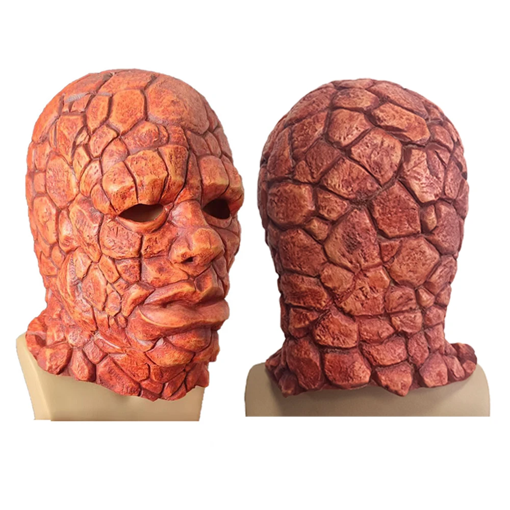 Halloween Fantastic Four Cosplay Thing Maske Handschuhe Superheld Vollgesichts-Kopfbedeckungen für Erwachsene Filmcharakter Dress Up Zubehör Requisiten