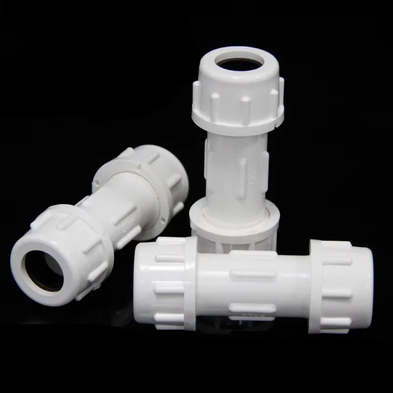 

1-10pcs I.D 20/25/32/40/50/63mm-160mm White/Grey PVC Quick Connect Water Pipe Joint Fast Direct Fitting For Water Supply Pipe