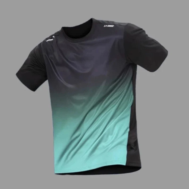 

Sports quick drying clothes, short sleeved t-shirts, men's ice silk spring and autumn thin styles, breathable hiking and running