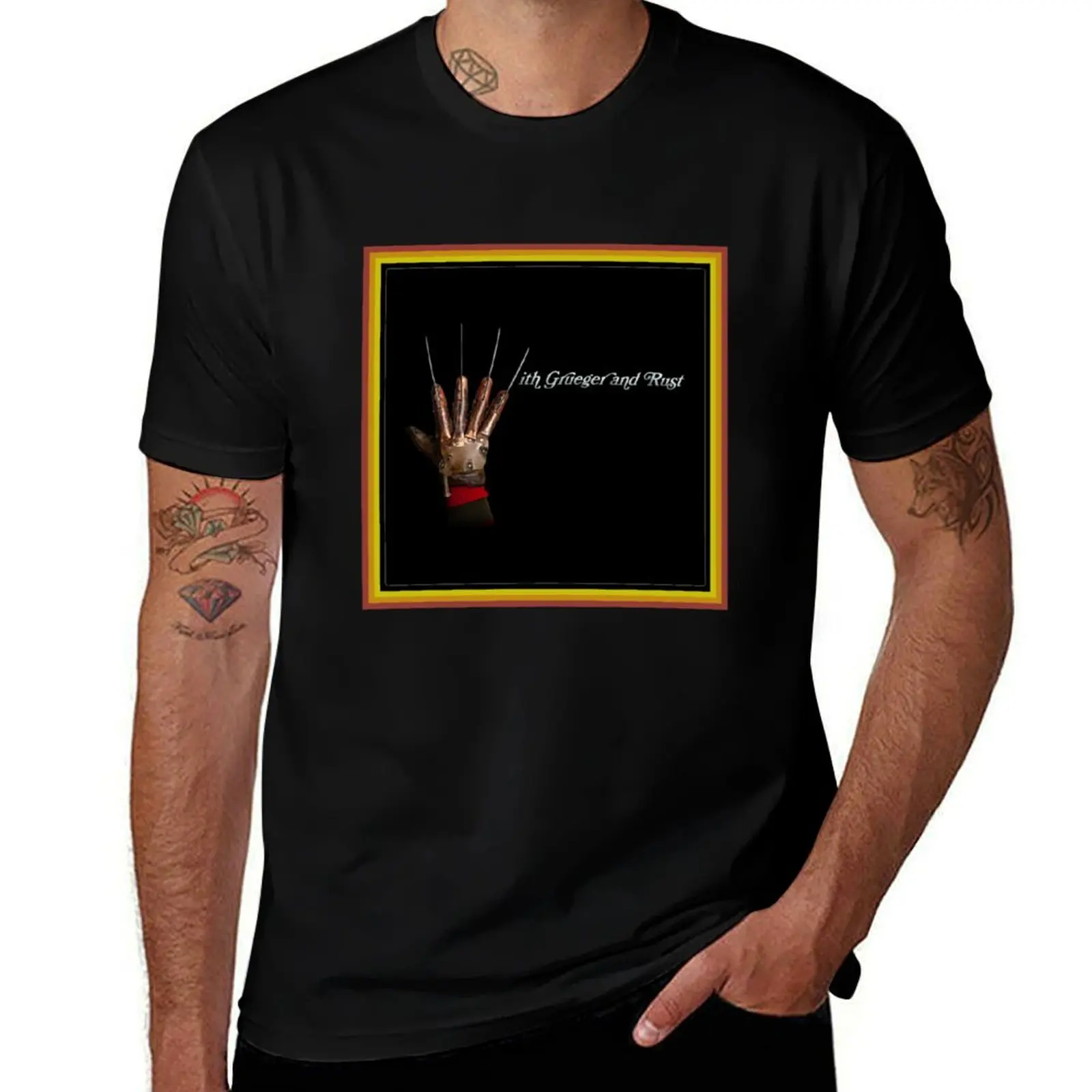 Con Grueger y Rust camiseta hombre camisetas de algodón hombre camisetas lisas algodón 100% camiseta