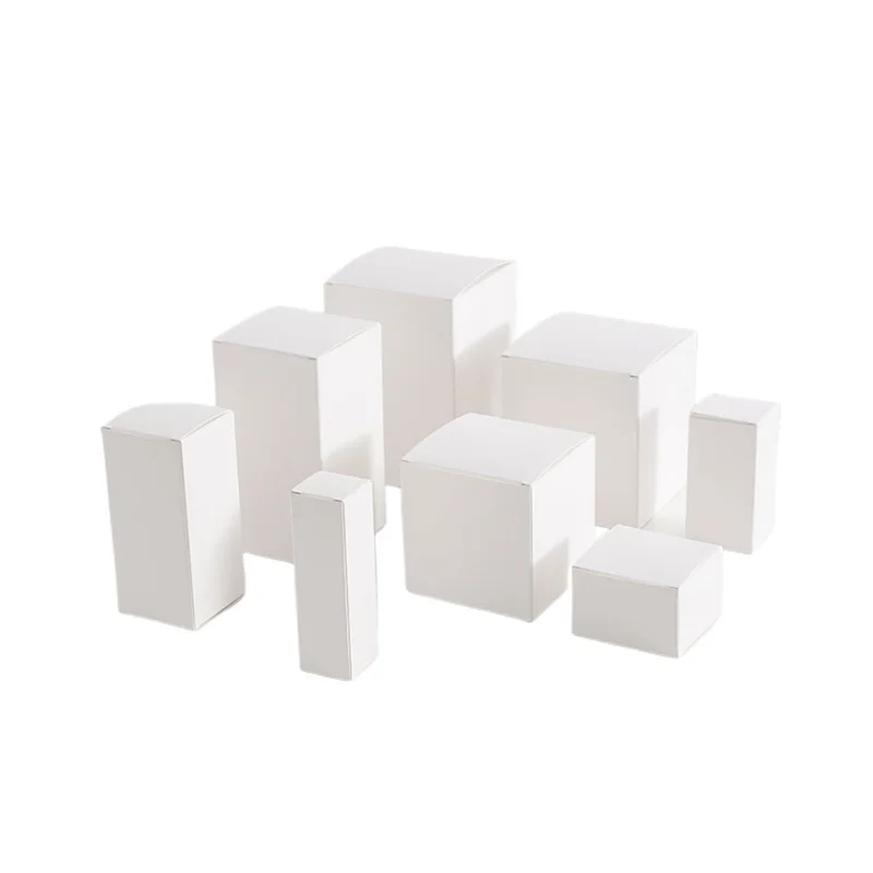 50PCS Kleine Weiße Box Spot Weiße Box Angepasst Weiß Kleine Karton Universal Weiß Karton Quadratische Weiße Karte Box