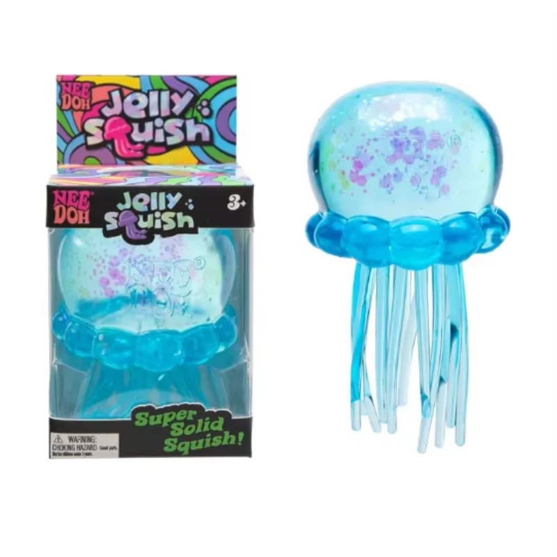 

Hot selling jellyfish and squid toys, jelly squeezing and stress relief, rocking tentacle pinching and music toys with color box