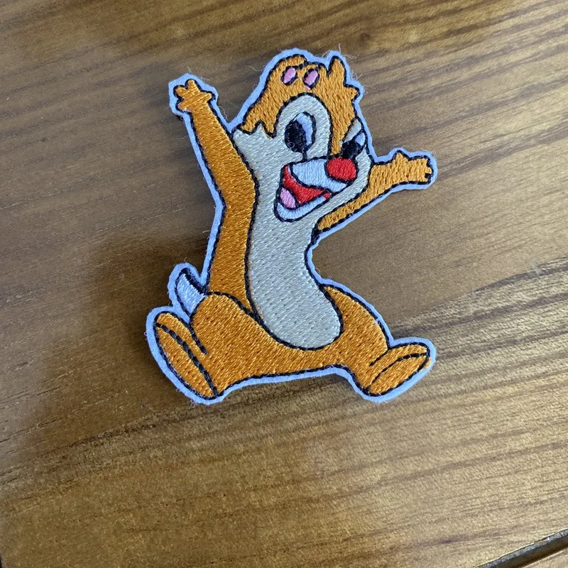 Cartoon 3M Adhesive Self Adhesive Patches Chip \'n\' Dale Disney Characters Embroidery Patches Sew On Coat
