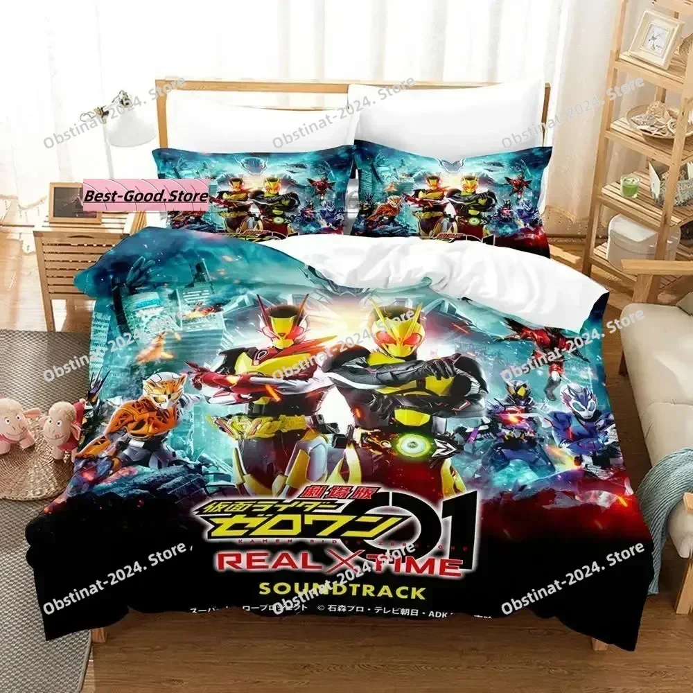 Kamen Rider Zero-One Bedding Set Single Twin Printed Bed Set With Pillowcase Bed Duvet Cover Single Double Queen Super King Size
