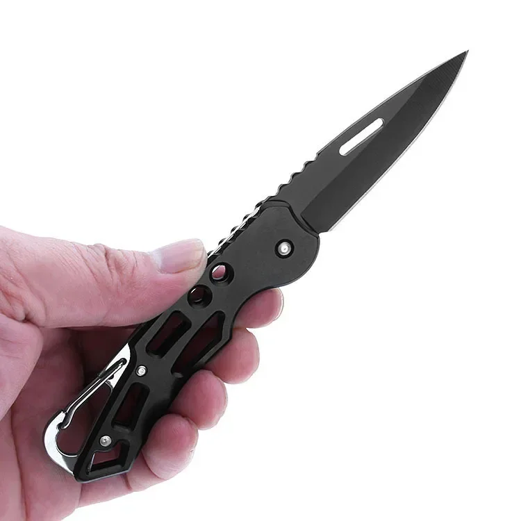 Folding Pocket Knife Stainless Steel Survival Hunting Camping Fishing Portable Fruit Carrying Key Outdoor Tools To Send Ropes