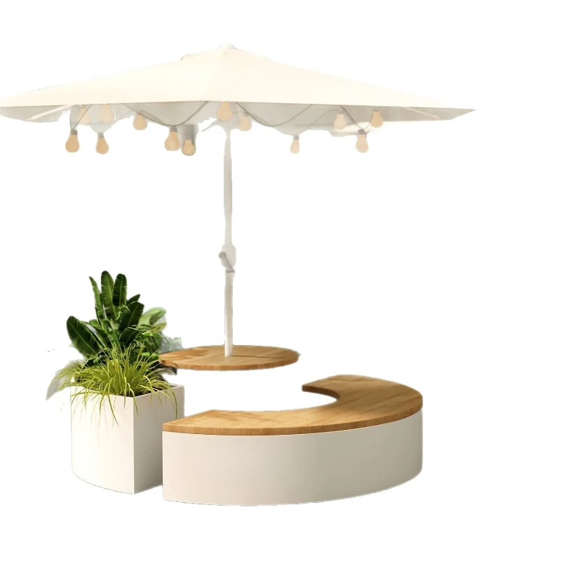 

Outdoor stool flower box combination courtyard terrace flower pool leisure seat combination municipal commercial square