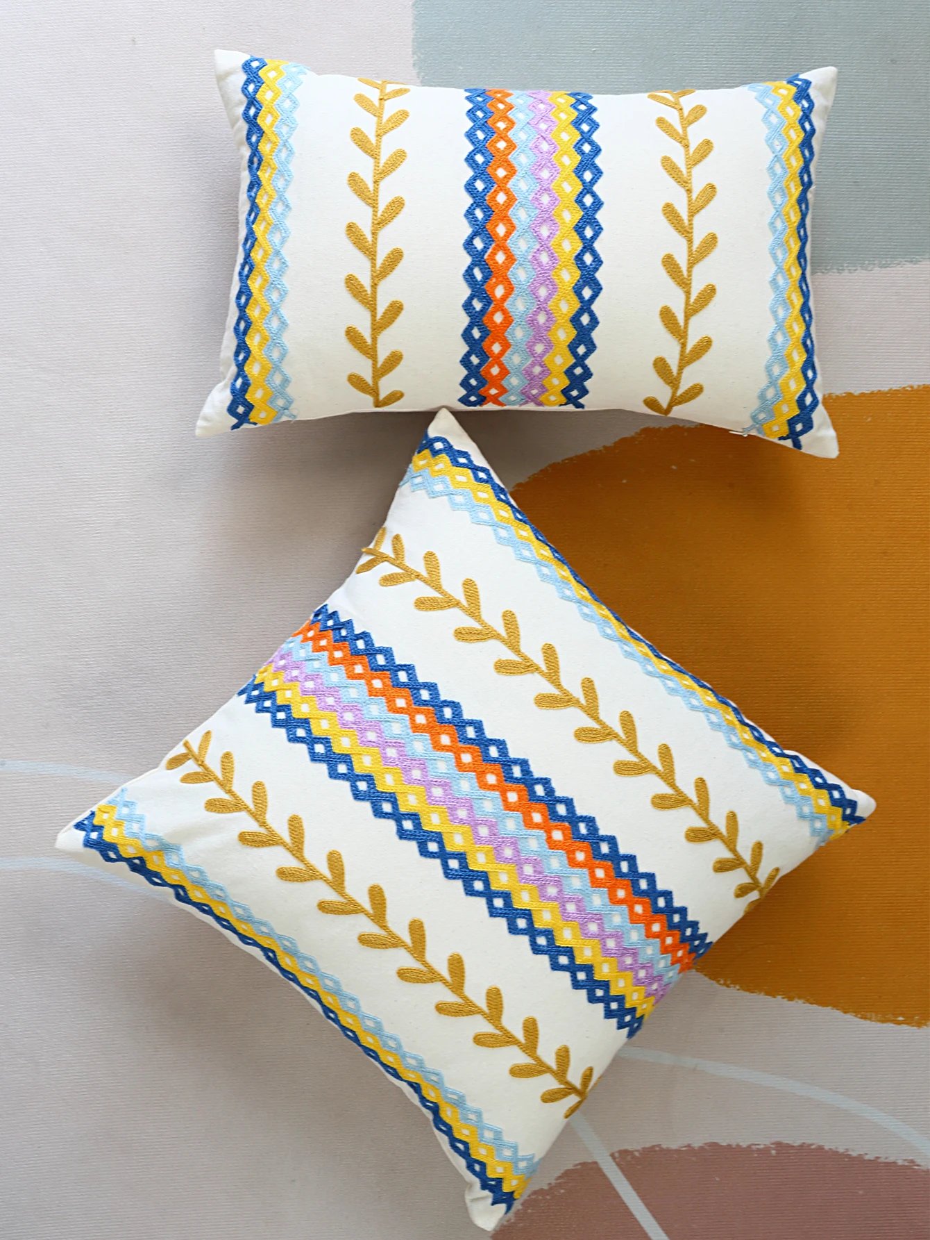 1pc, Bohemian Embroidery Cushion Cover, Decorative Pillow for Bed, Sofa, Couch, Car - Stylish Home Decor