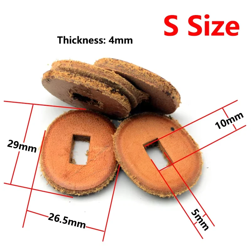 20 pièces/lot bricolage couteau poignée Patch matériel peau de vache en cuir anneaux accessoires peau de vache poignée ronde poignée balances faisant KA-BAR Sabre