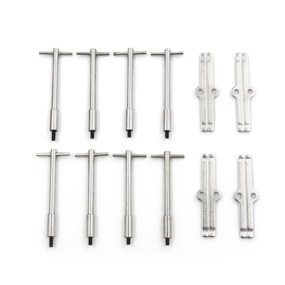 Chrome Valve Cover Hold Down Kit for SBC Engines 283 327 350 For Chevy T Bar Compression Rods Steel Construction Reliable Fit