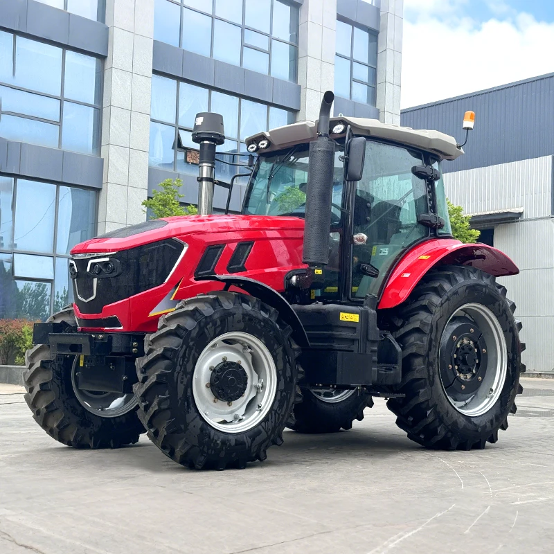 Free Shipping Wheel Tractor Hydraulic Diesel Agriculture 4 Wheels Drive Tractor Farm Multifunctional 4x4 Mini Wheel Tractor