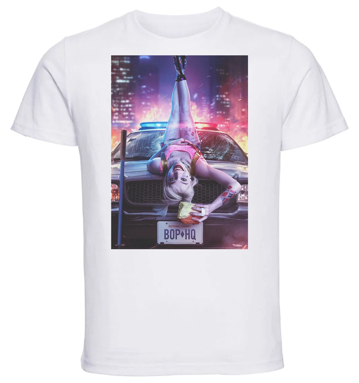 

T-Shirt Unisex White Playbill Film Birds of Prey