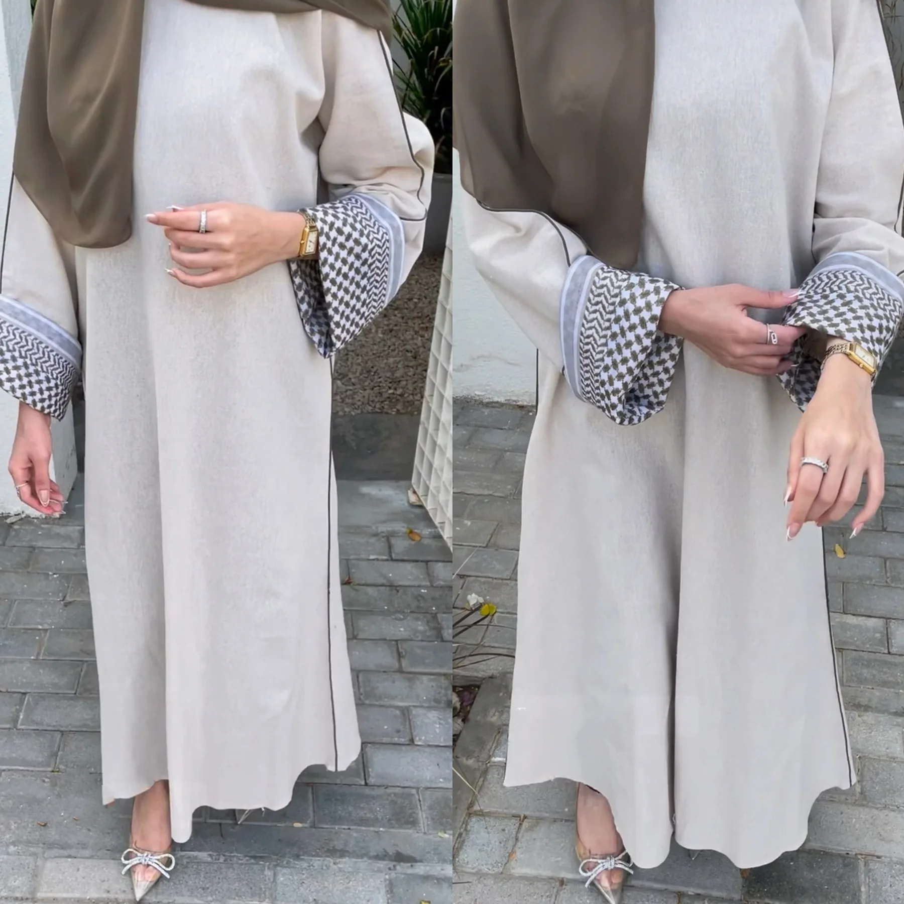 Muslim Dubai Türkiye Dubai Splice Elegant Dress LR764