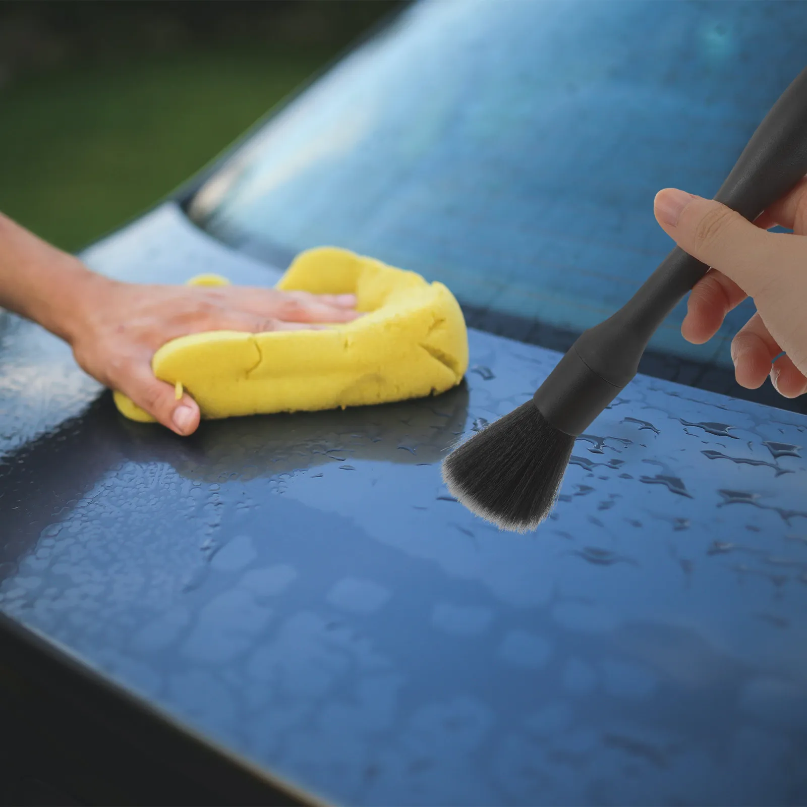Premium Car Interior Detailing Brush Soft Bristles Ergonomic Handle for Wheel Cleaning Air Vents Dash Gaps Detail Brush Car