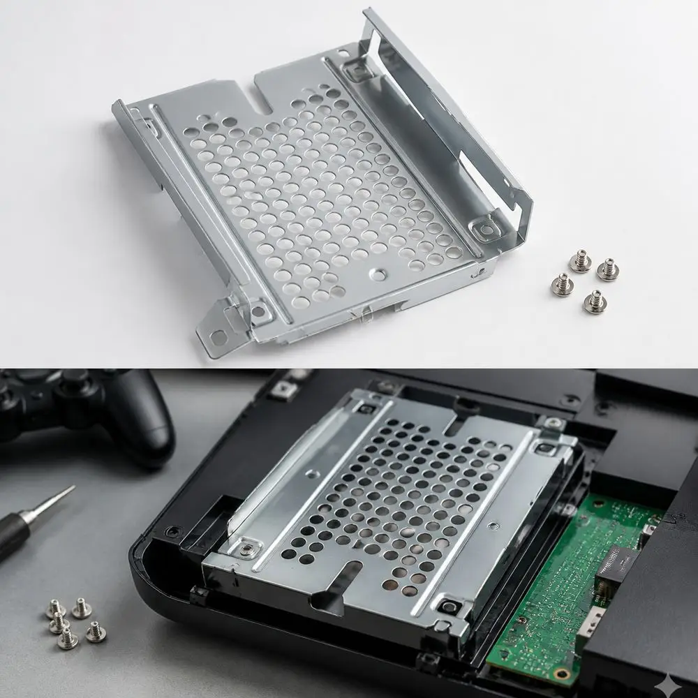 Perforated Structure Hard Drive Mount Bracket Internal Mounting Ventilated Disk Drive Holder Silver for PS3 2500/3000