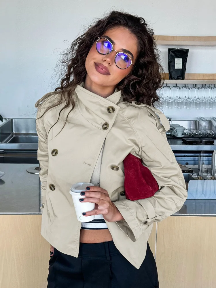 

Элегантные однотонные рубашки с v-образным вырезом и рюшами, легкие рубашки в зрелом стиле, новый женский короткий топ с длинными рукавами в стиле ретро, весенние повседневные топы 2024 г.