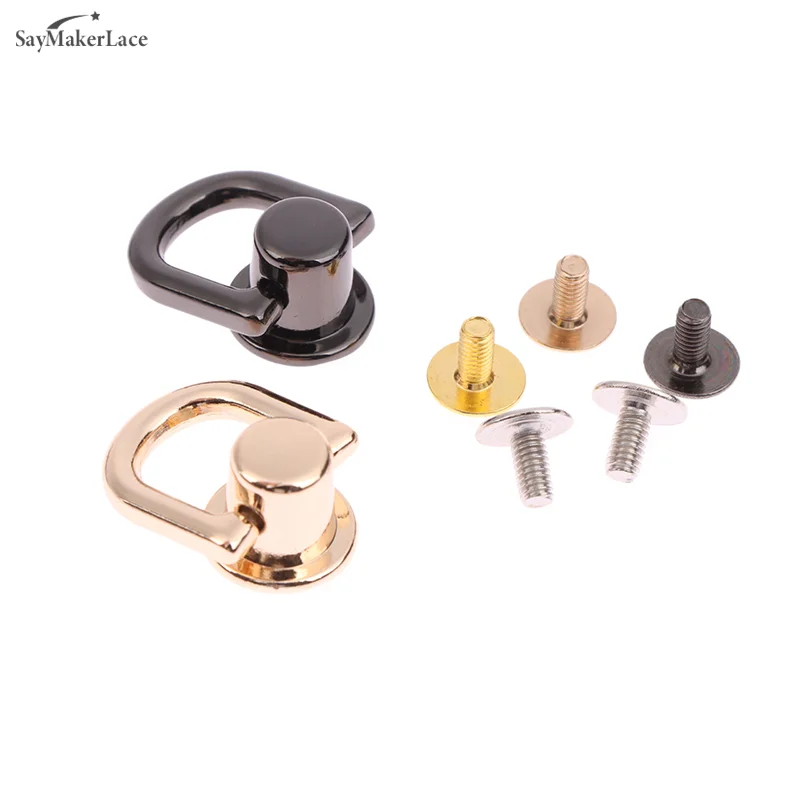 2 Stück Hardware-Teile D-förmige Ring Tasche Seiten clip Schnallen Retro Metall Doppel-D-Schnalle Handtasche Kette Griffe Verbindungs tasche Riemen