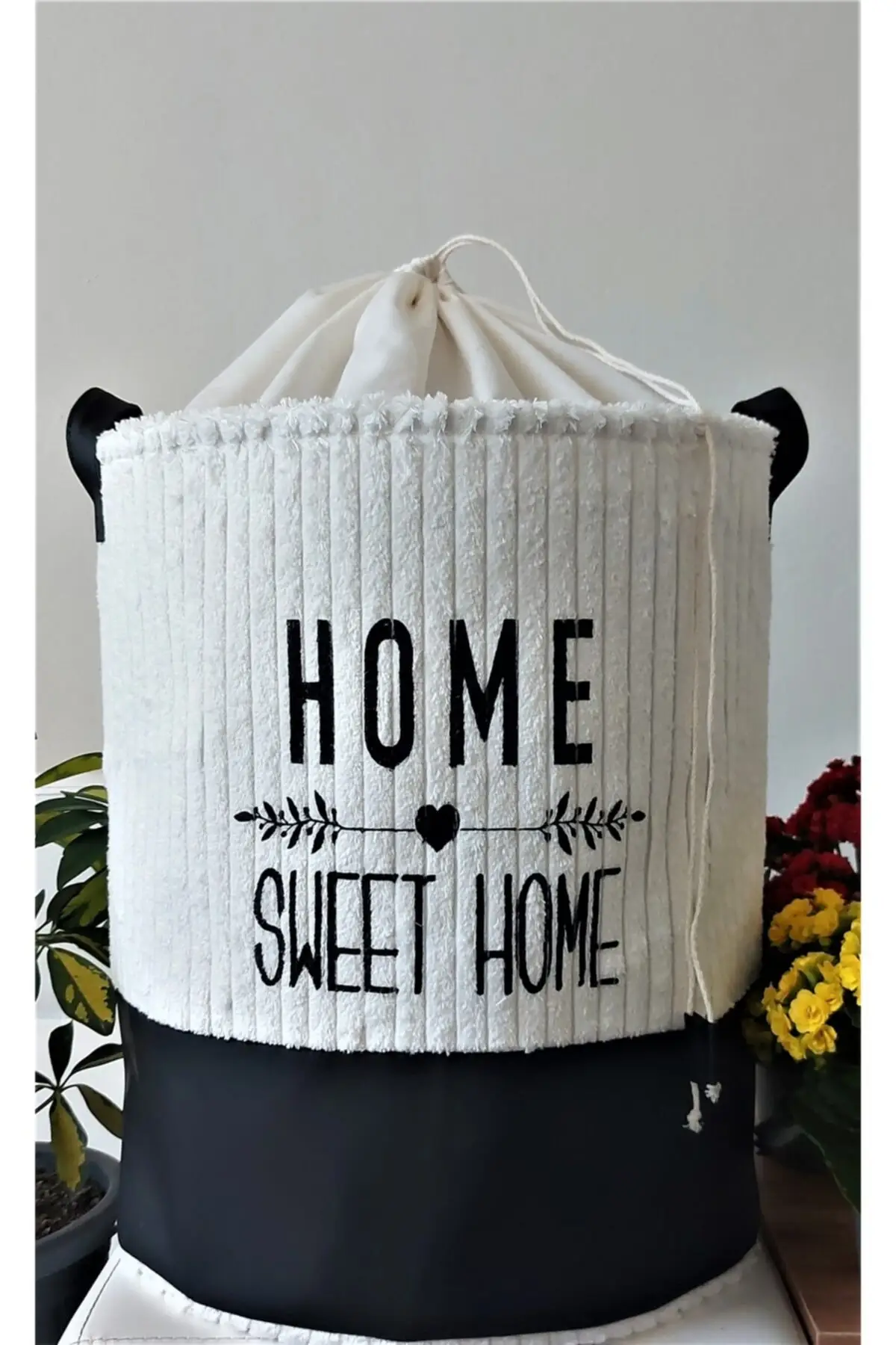 

Lux Quality Cotton Velvet Fabric Cylinder Storage Box Organizer 37*42 For Home High Capacity Sundries Storage Box Made In Turkey