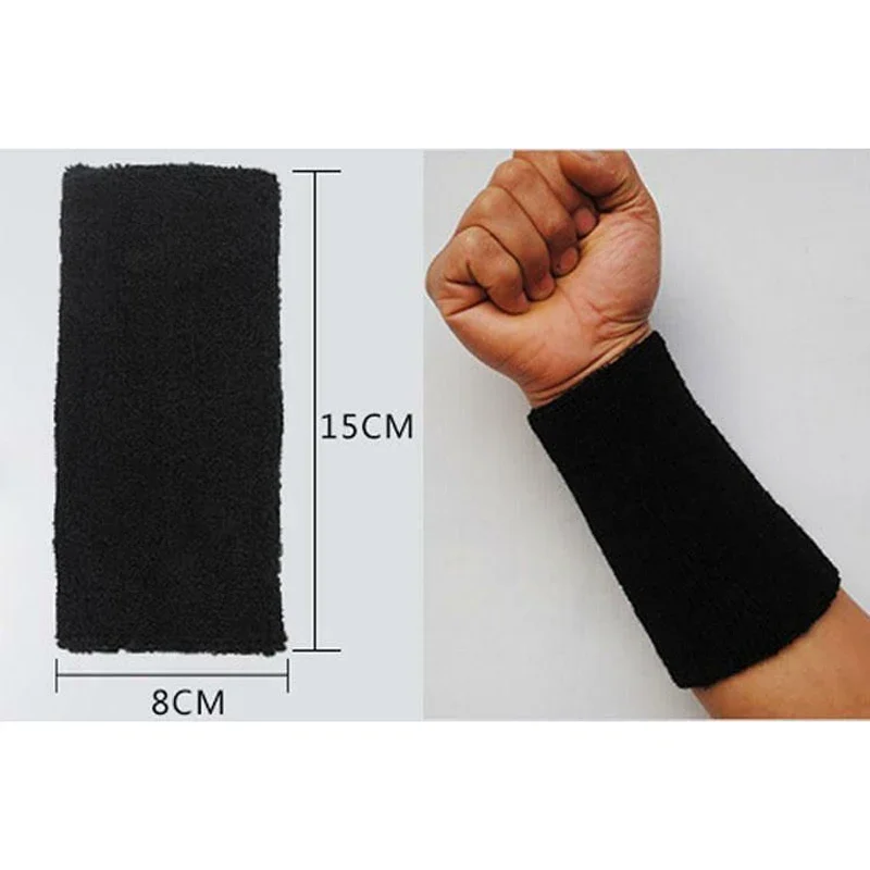 15cm 1Pc Soft Sports Cotton Sweatband Wrist Support Unisex Wristband