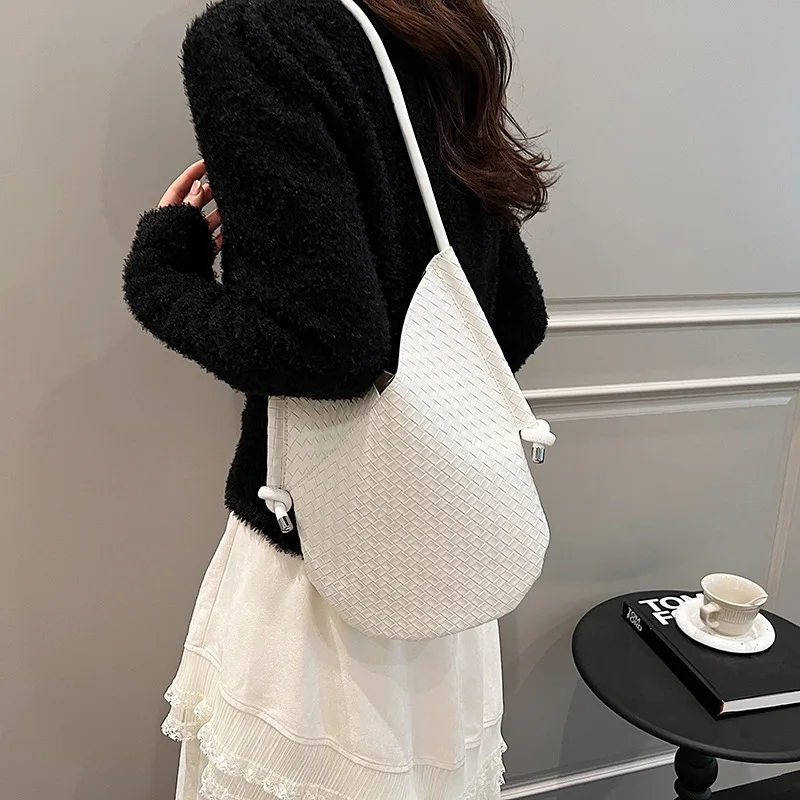 2024 New Hot Sale 2-piece Set Tote Bag Handmade Woven Bag Neoprene Bag Luxury Designer Lady Bags For Woman Gold And Silver