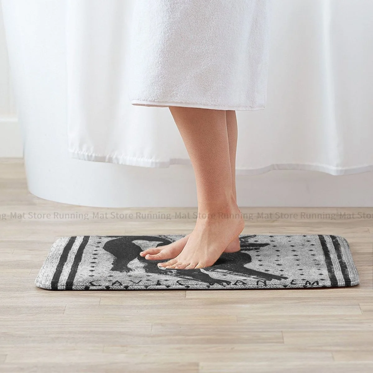 سجادة مطبخ مضادة للإنزلاق للكلاب كهف كانم حذار من كلب بومبي لاتيني سجادة مدخل باب سجادة ديكور داخلي #5