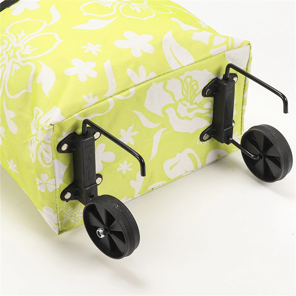 Folding Shopping Bags With Wheels Oxford Cloth Foldable Reusable Groceries Trolley Bags For Daily Shopping Camping Beach Laundry