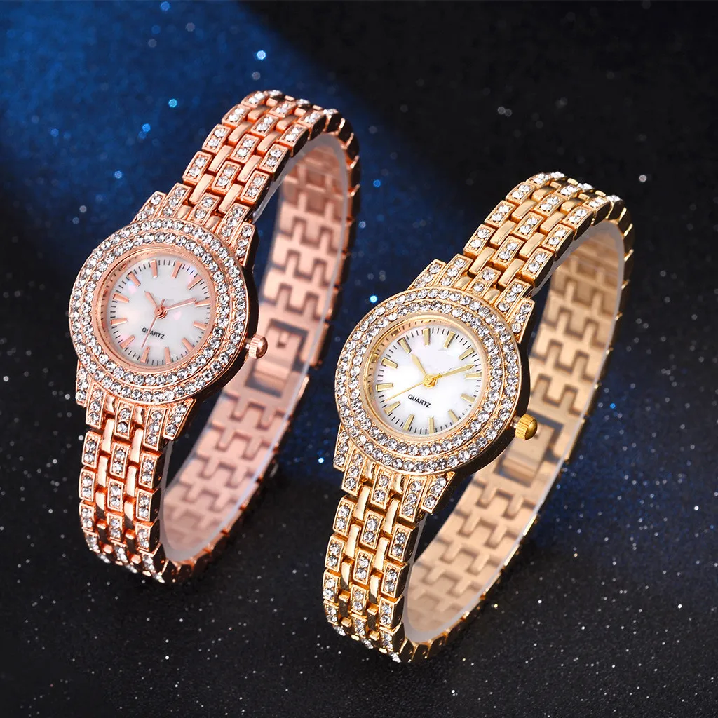 Watch Women Iced Out Bling Diamound Wristwatch Simple Fashion Luxury Hot Sale Ladies Gifts Clocks Relojes Para Mujer