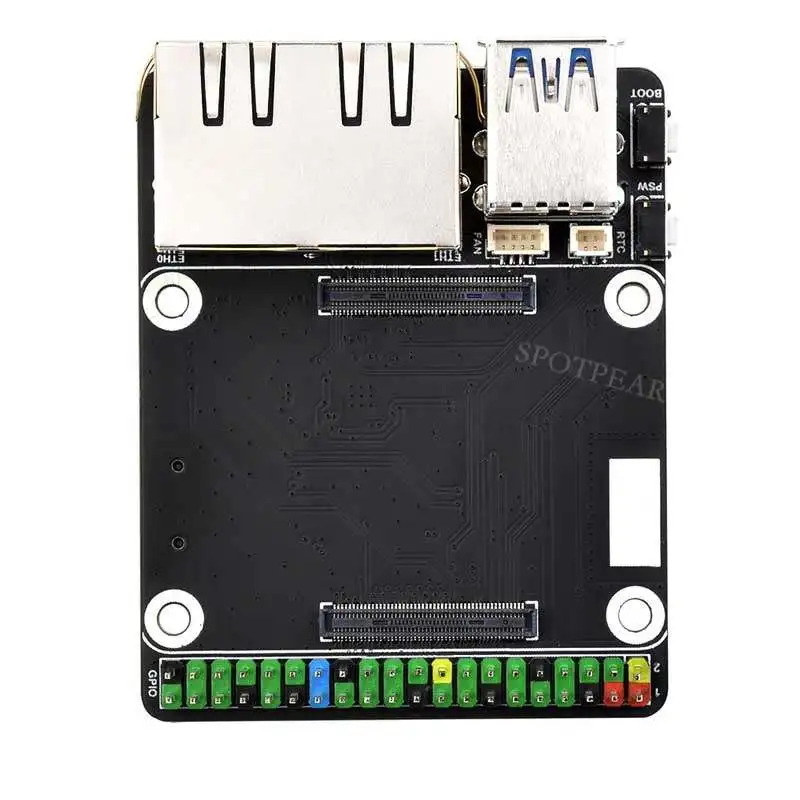 Raspberry Pi CM5 Computing Module Dual Gigabit Ethernet Port IO Expansion Board RJ45 ETH