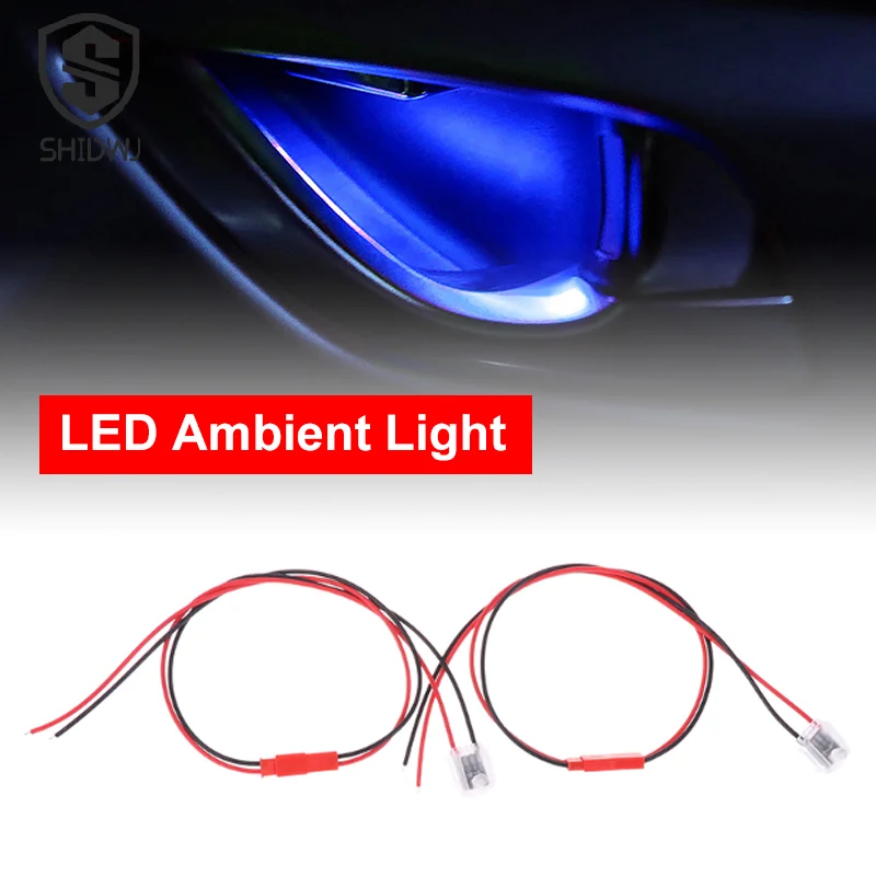 Car LED Ambient Light Transparent Lamp Body Circular Car Inner Bowl Lights Door Handle Handrail Light Atmosphere Decorative Lamp