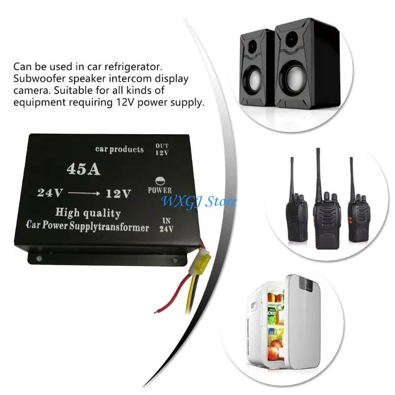 

37JE High Efficiency 45A Converter 24V To 12V Reduction For Campers Trailers
