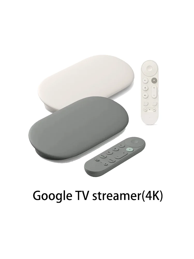 Google TV 4K Streamer Box, 4K HDR, 60 FPS, Dolby Dual, zintegrowany moduł Thread Matter, port Gigabit Ethernet, pilot z funkcją wyszukiwania głosowego i lokalizacji, 4 GB pamięci, 32 GB pamięci — 2