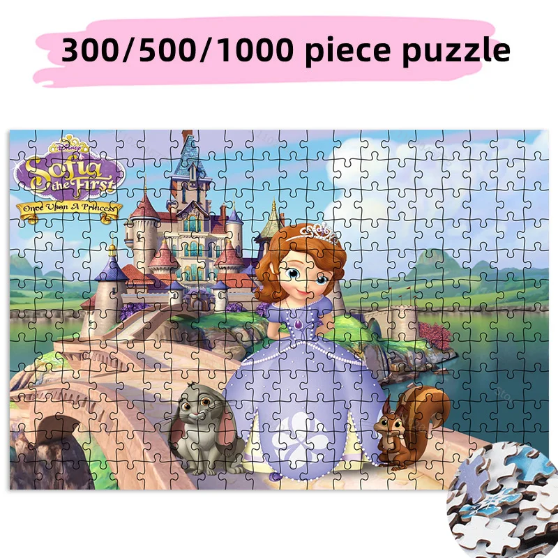 

Disney Puzzle Little Princess Sophia Cartoon Creative 300 500 1000 Piece Puzzle Kids Adult Educational Toys Collection Hobby