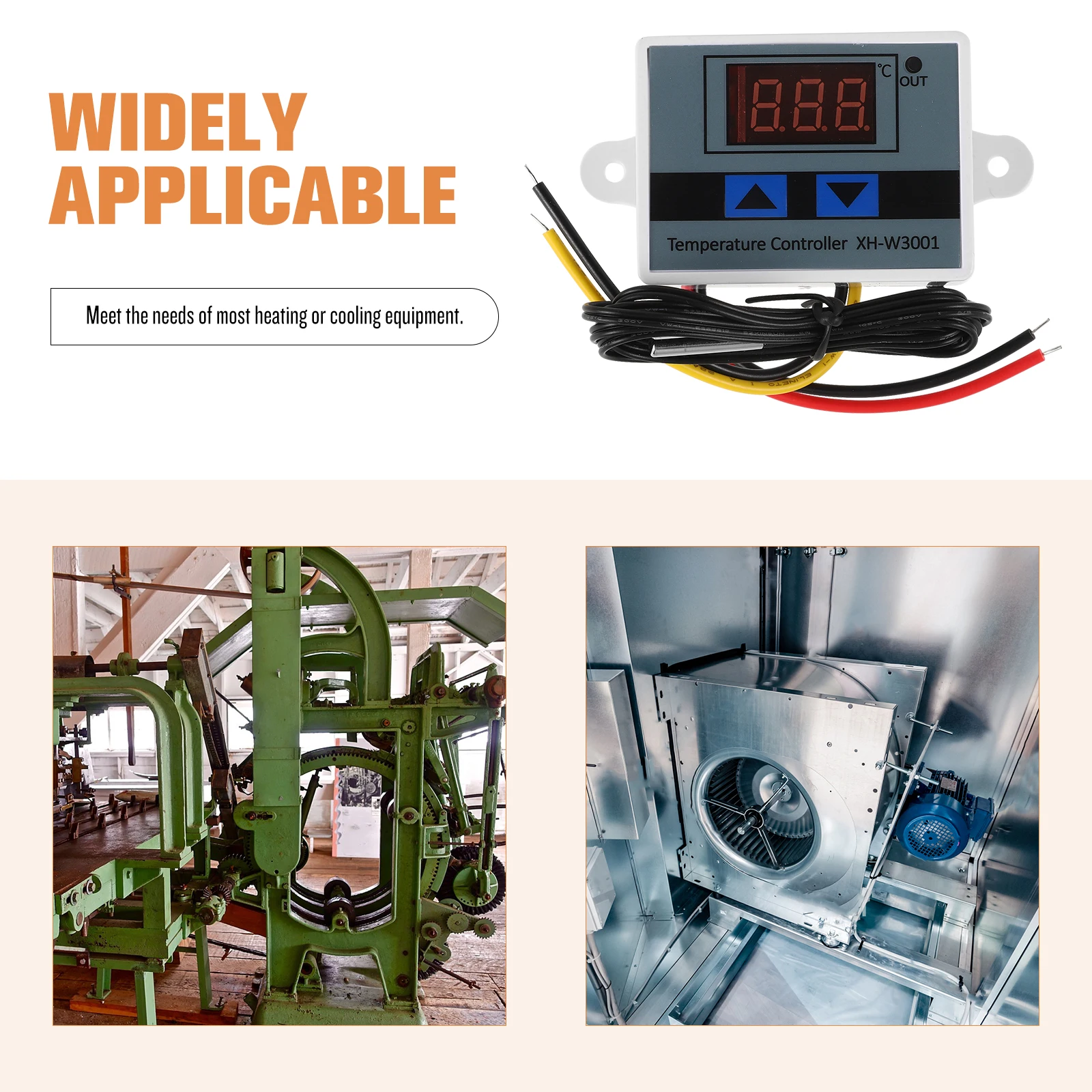 Microcomputer Programmable Digital Temperature Controller For Heating Cooling -50° To 110° Lab Greenhouse Incubator Smart