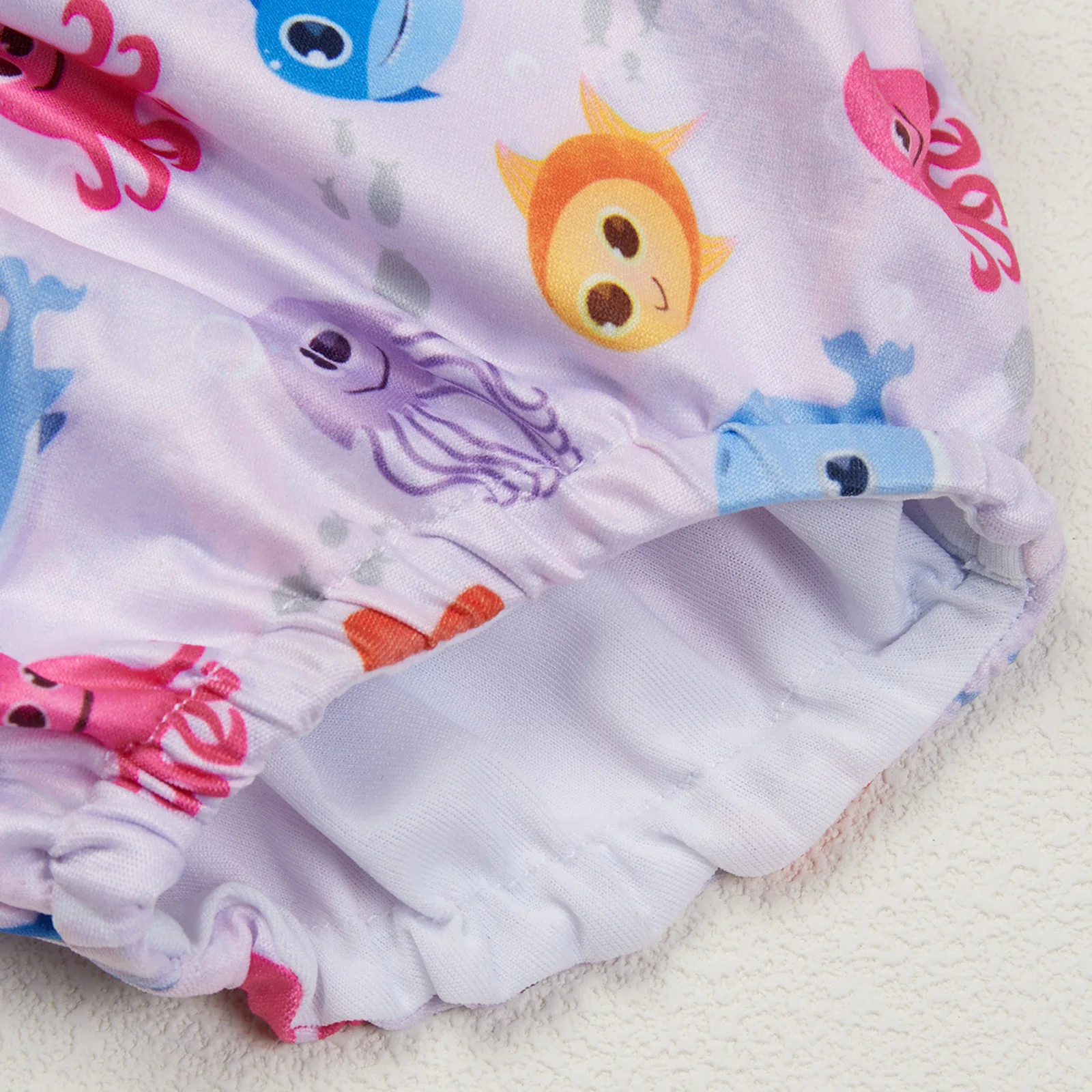 Kisded nyomtatás swimwear újrafelhasználható absorbent stretchable derékon Ruhásszekrény gomb bloomers Sportalsó Fürdőtrikó Pelenka számára Áztatás Úszás