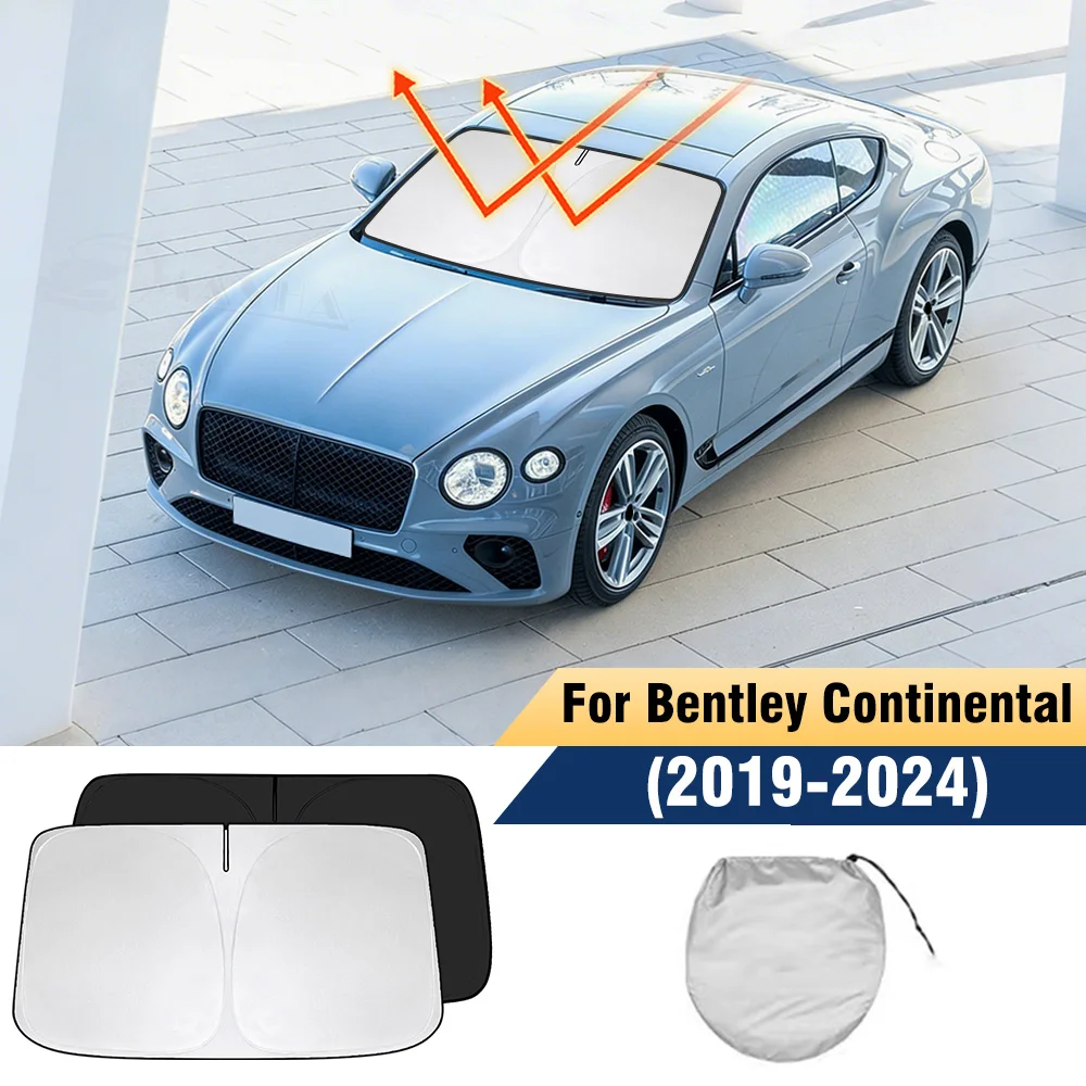 

Складной солнцезащитный козырек от УФ-лучей для Bentley Continental 2019-2024, аксессуар для интерьера автомобиля, защита лобового стекла Continental