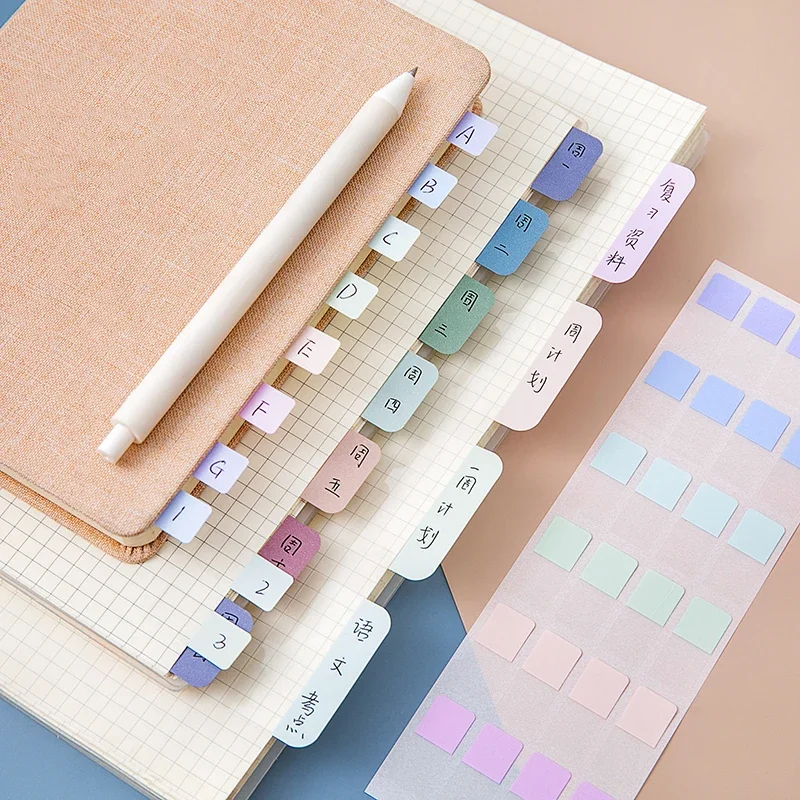 240/120/60pcs Colorful Sticky Index Tabs Notes Memoranda Notebook Page Markers Classify Sticker School Stationery Supplies