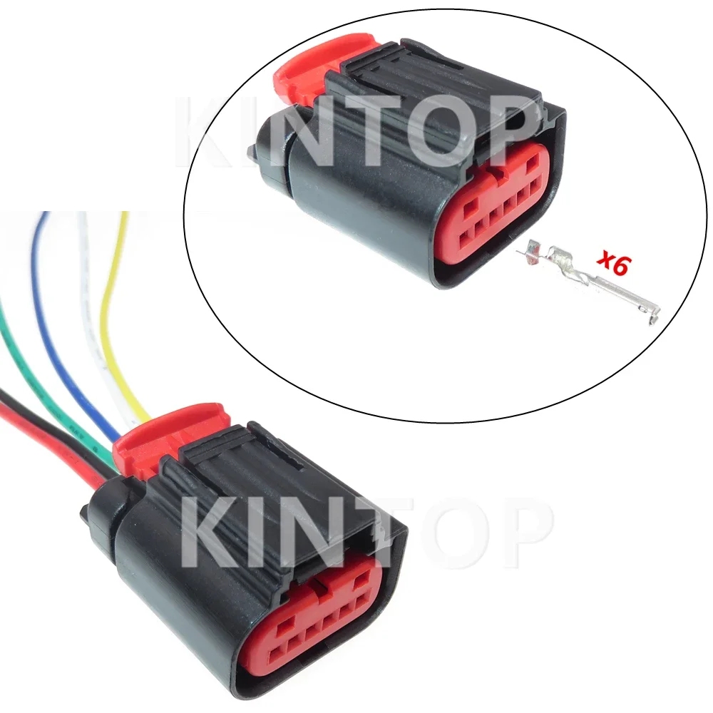 

1Set 6 Pins Auto Accelerator Pedal Position Sensor Electrical Connector Car Socket AC Assembly 1-1419168-1 1-1419168-2 1-1419168