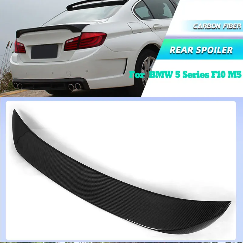Carbon Fiber Car Rear Trunk Spoiler Wings for BMW 5 Series F10 M5 2011-2016 Auto Racing Rear Spoiler Boot Trunk Wing Lip
