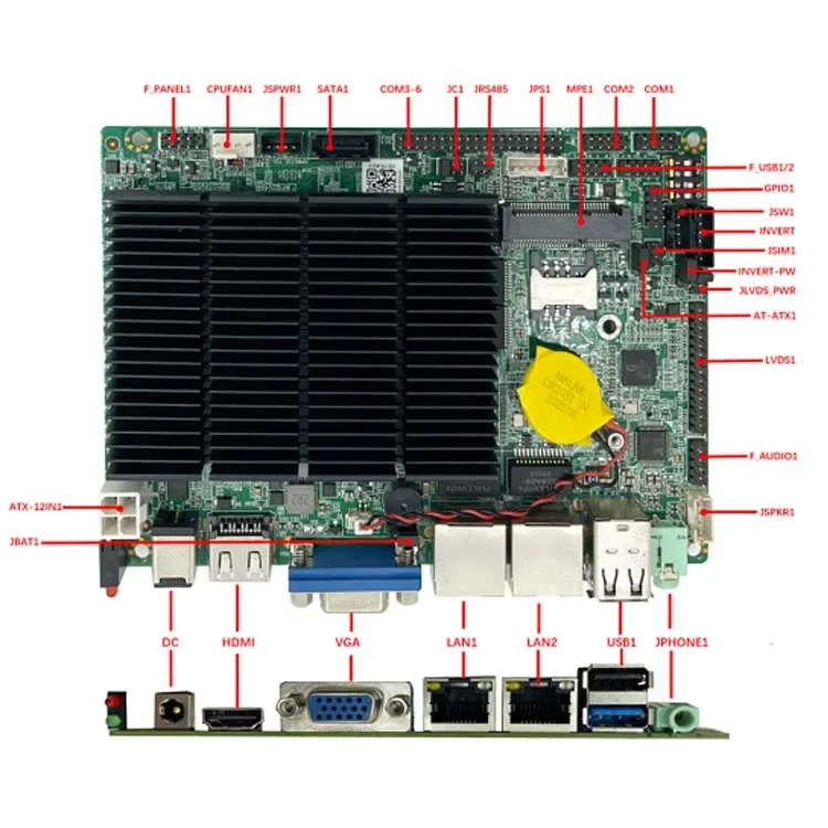 J4125 3.5 inch motherboard DDR4 RAM m.2 ssd 2*ethernet J4125 thin client motherboard itx mainboard