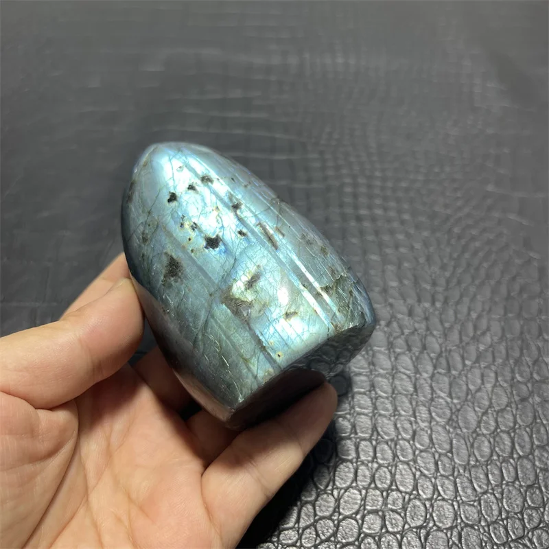 

380g Natural Labradorite crystal crafts Energy gem quartz Hand carved home decoration