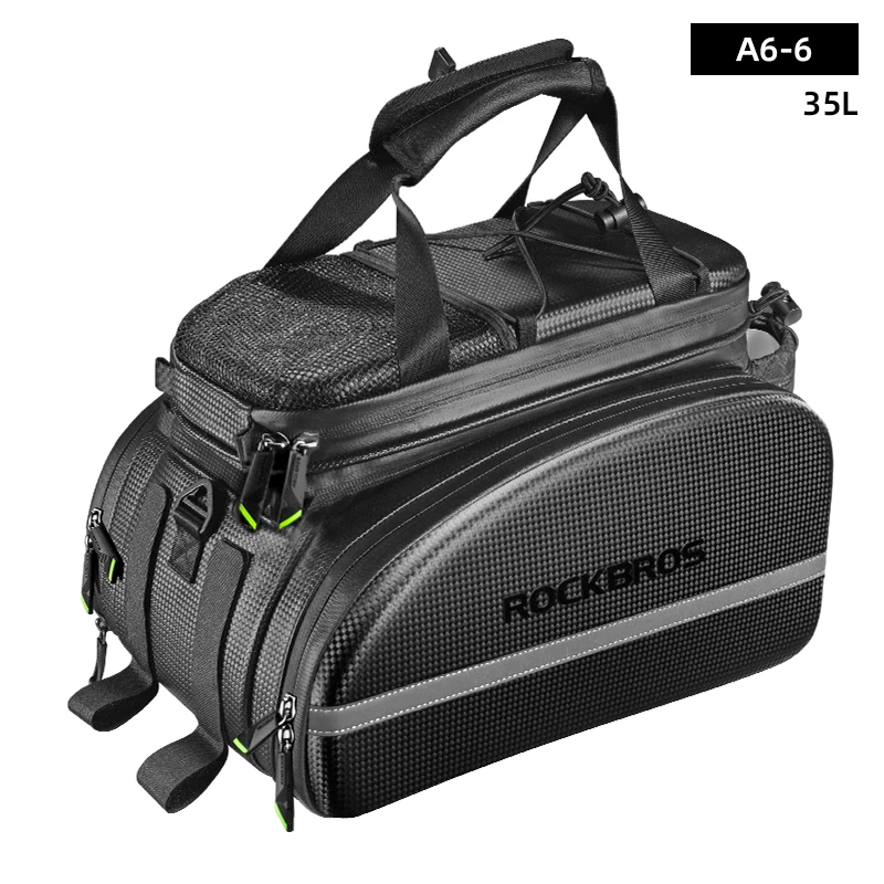 ROCKBROS Fahrradträgertasche wasserdicht 35L großes Fassungsvermögen Gepäckträger-Regaltasche Multifunktions-Reisetasche Fahrradzubehör 4