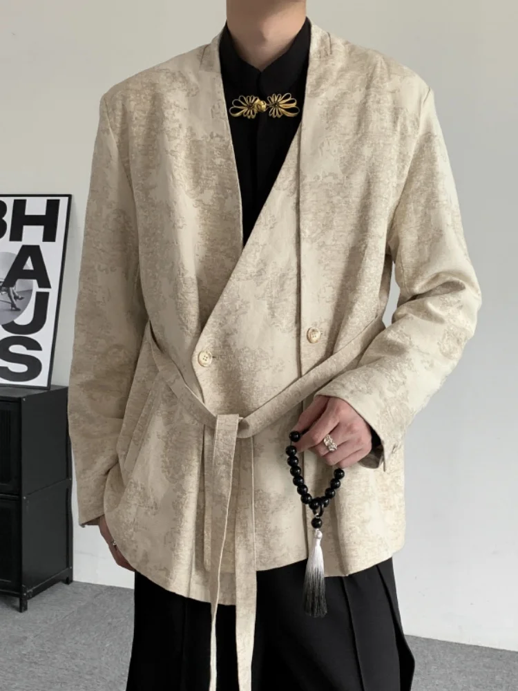 

New Chinese Sle Men's Autumn Winter Casual Suit Jaet High End Design Sensation Haome Leisure Western Sle Topwear