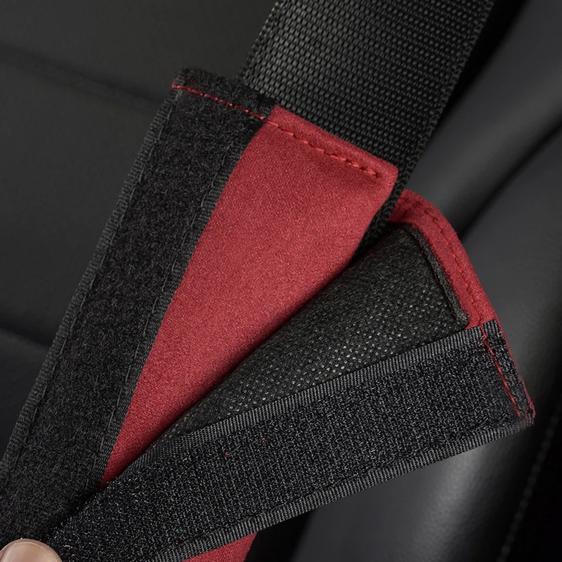 

Auto Seat Belt Shoulder Pad Soft Suede Comfort Protector For Tesla All Models