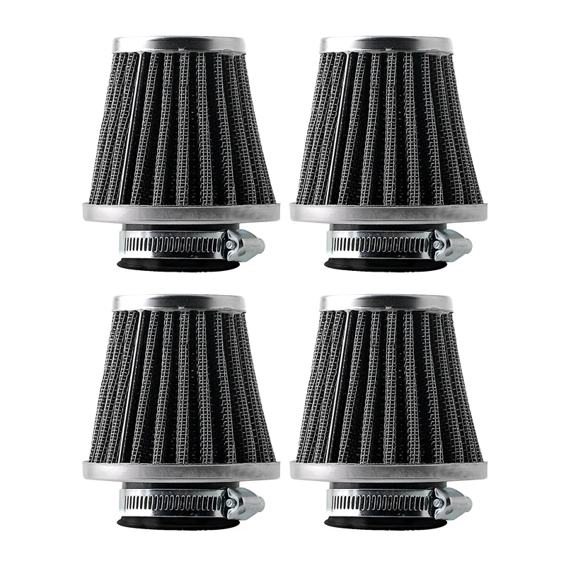 

4Pcs 48mm Motorcycle Air Intake Filter Cleaner Pod High Quality Fit for Kawasaki Suzuki Yamaha New