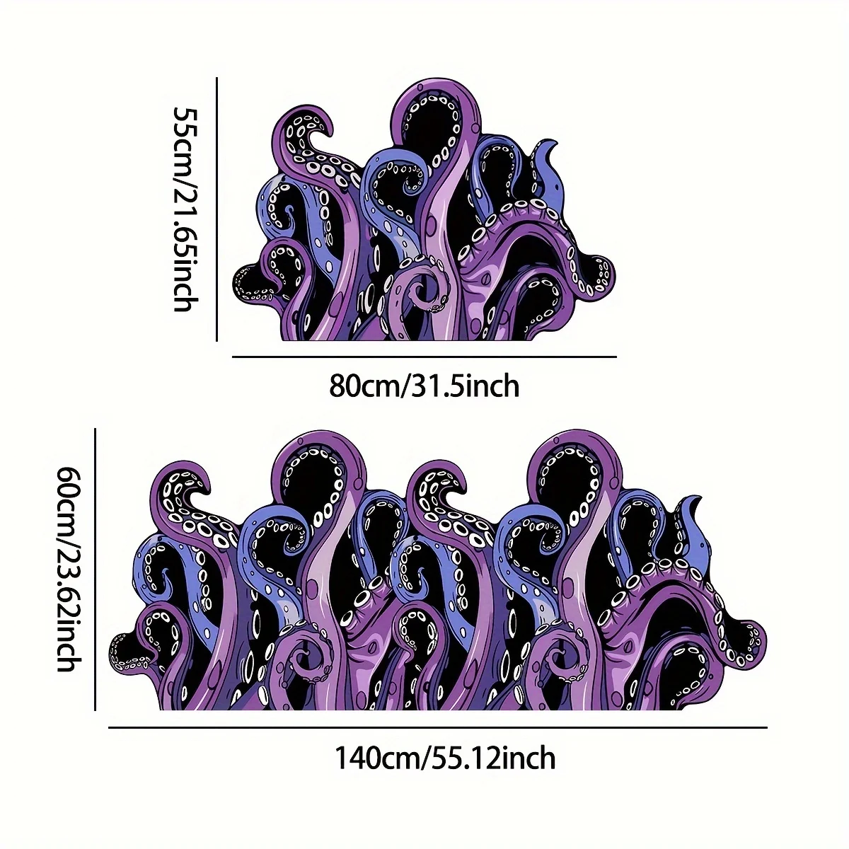 VIKAMA Purple Squid Tail Diatom Soil Mat Bathroom Mat Non-Slip Wear-Resistant Carpet Door Mat Rug For Bedroom Marble Floor Mat